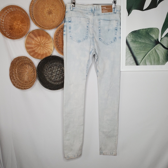 One Teaspoon Runaways Super Skinny Lover Jeans Light Wash High Waisted NEW - Picture 4 of 8